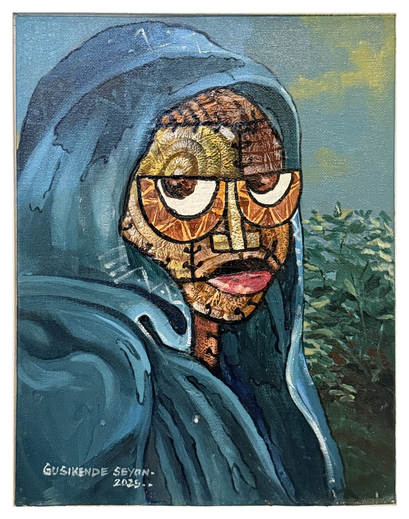 Collection photograph: portrait in a blue hood.