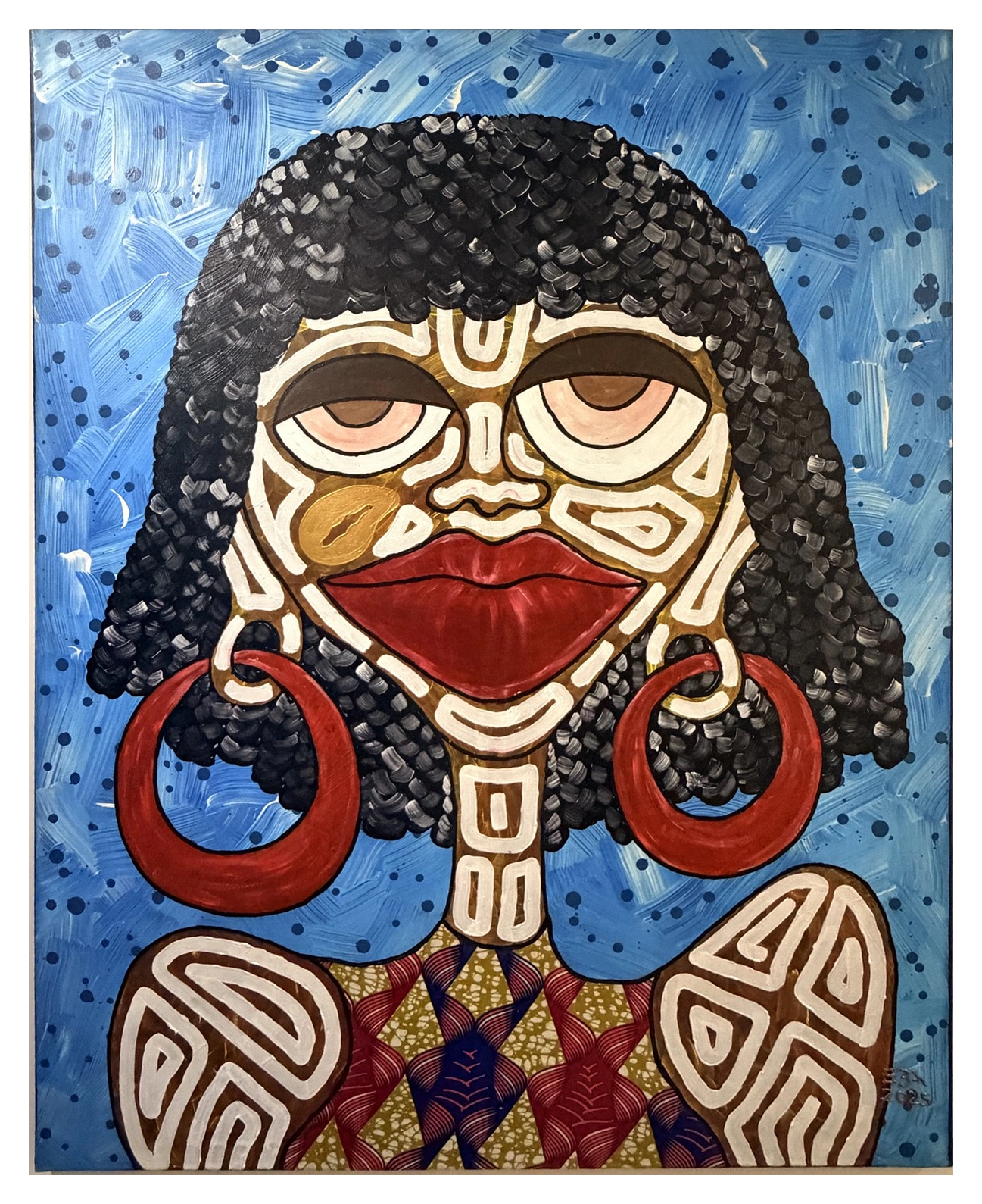 Collection photograph: portrait with circular earrings.