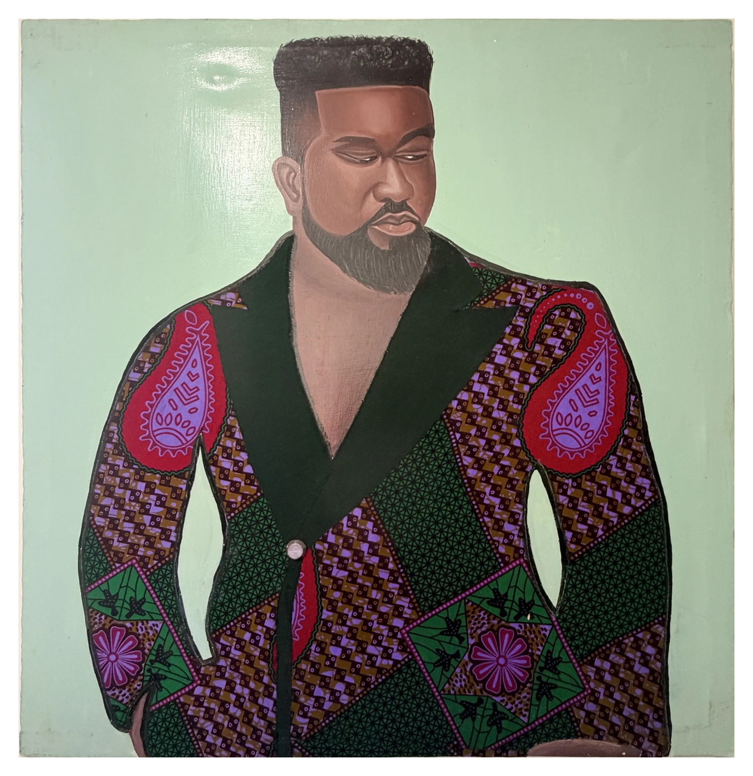 Collection photograph: portrait in a patterned jacket.