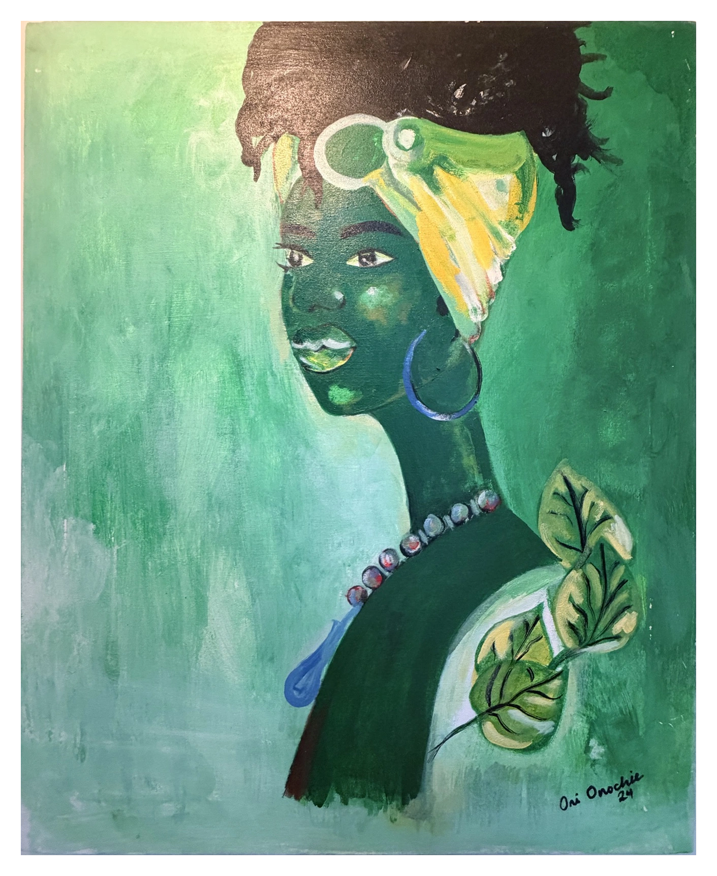Collection photograph: portrait in shades of green.