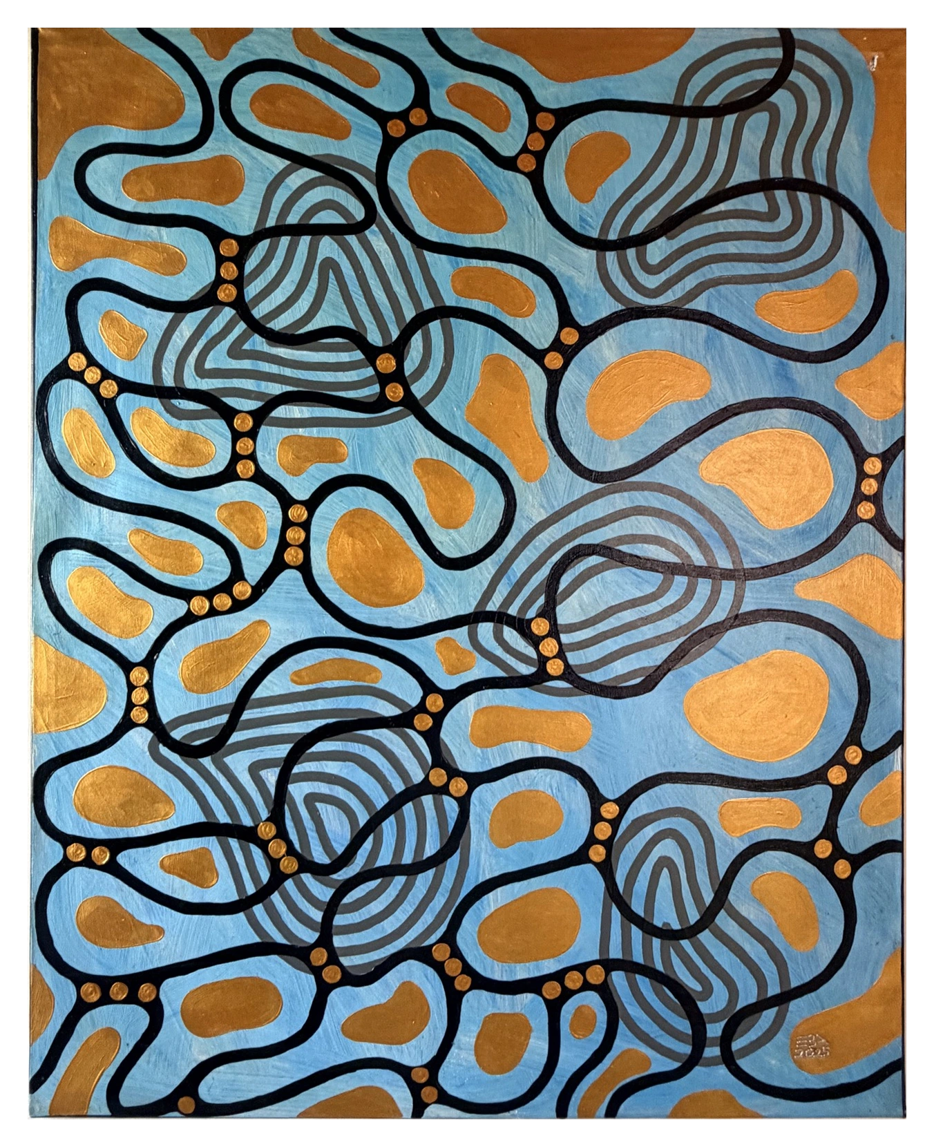 Collection photograph: blue and orange currents.