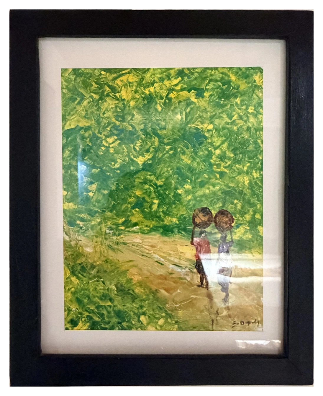 Collection photograph: a green landscape in a black frame.