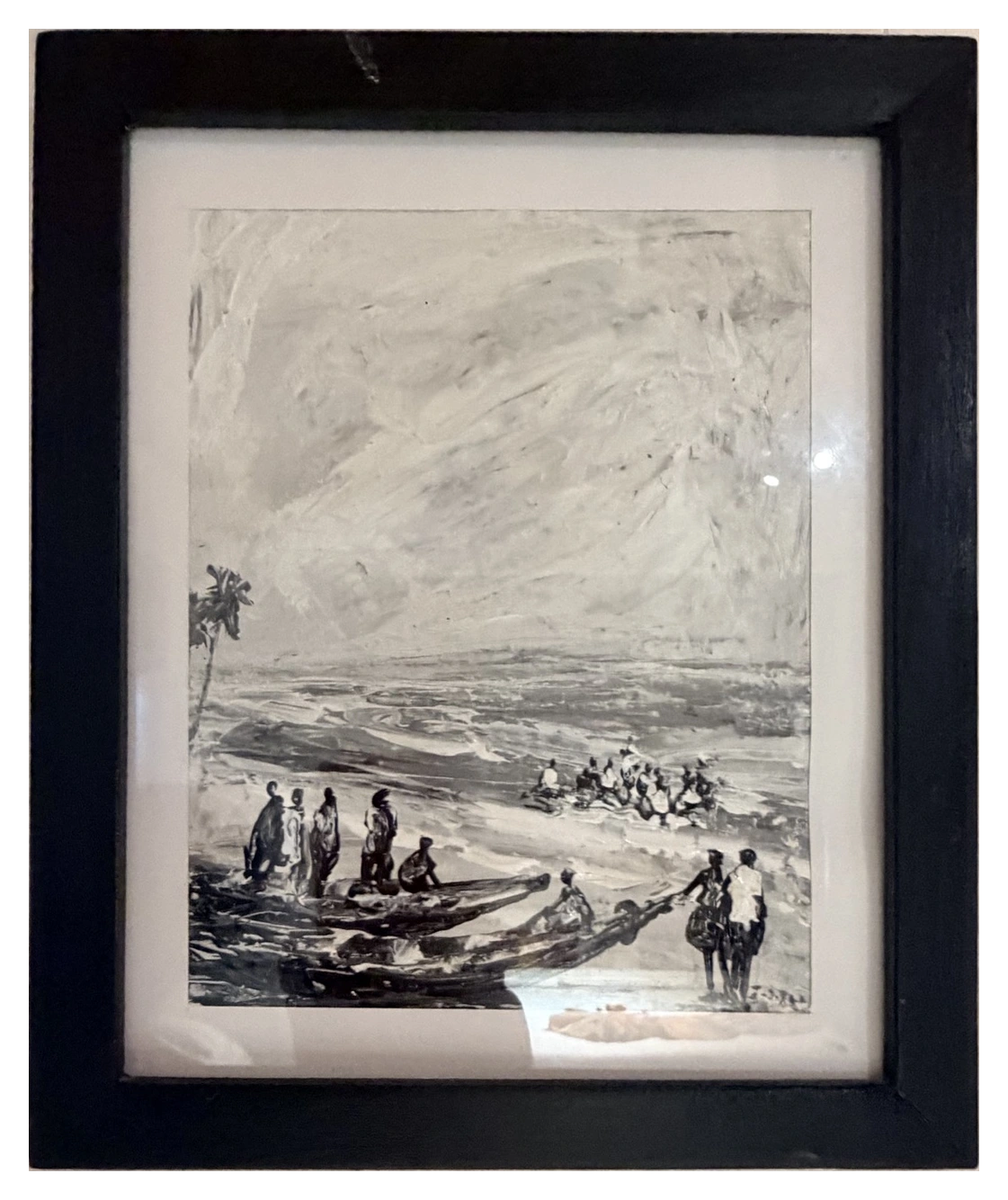 Collection photograph: boats along the shore.