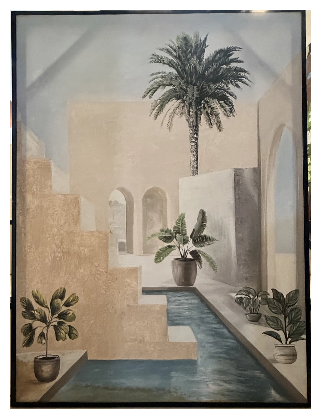 Collection photograph: a courtyard with palms.
