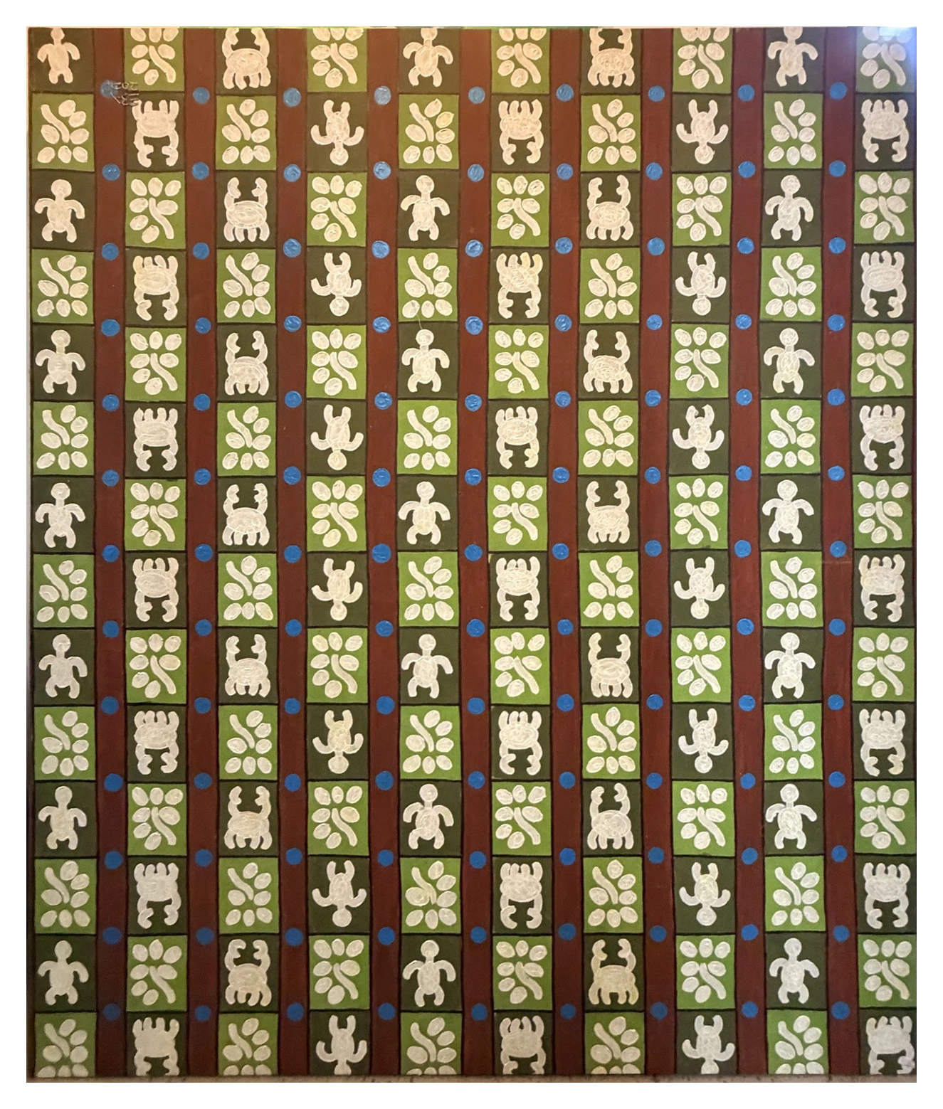 Collection photograph: a repeating figure pattern.