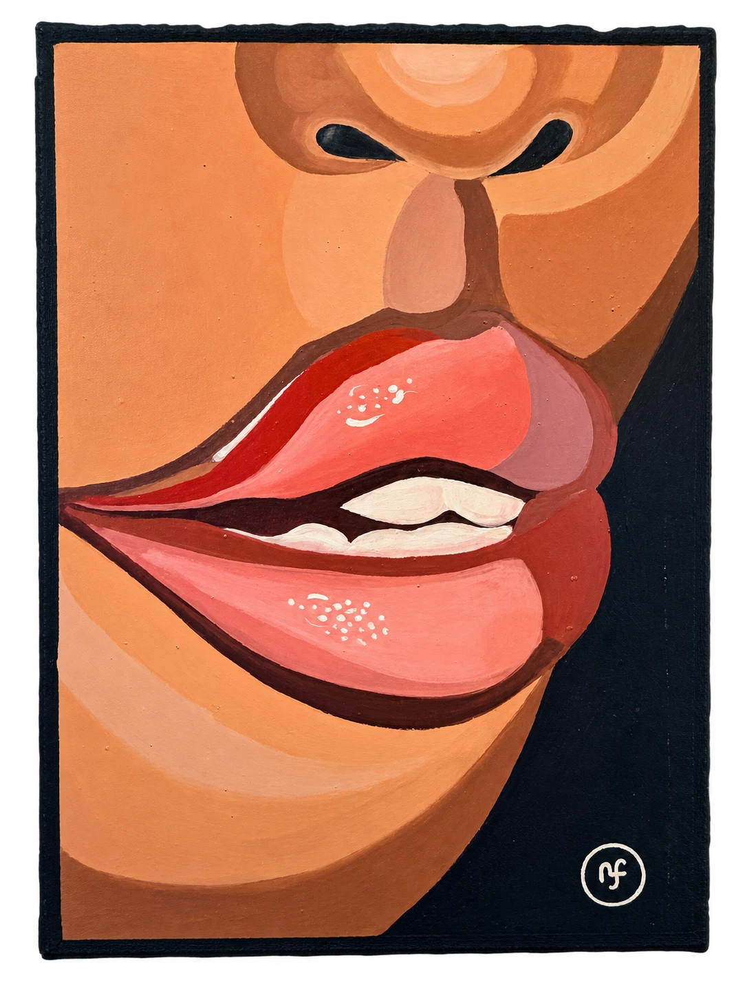 Collection photograph: lips in coral.