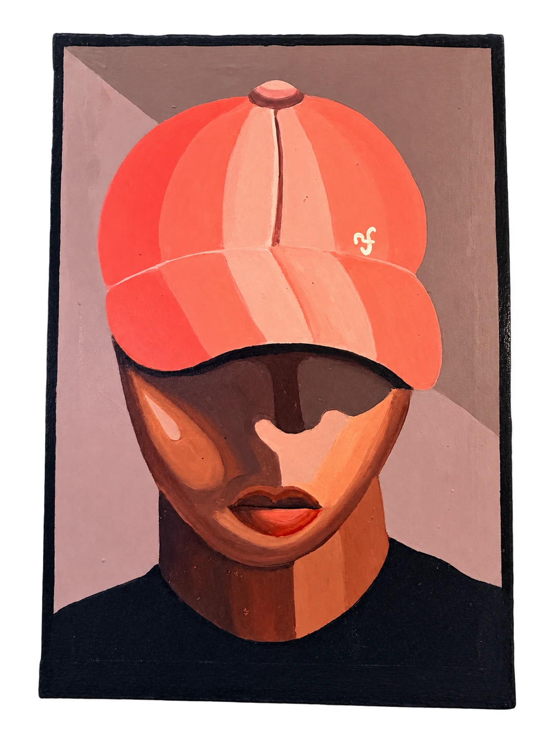 Collection photograph: beneath a peach cap.