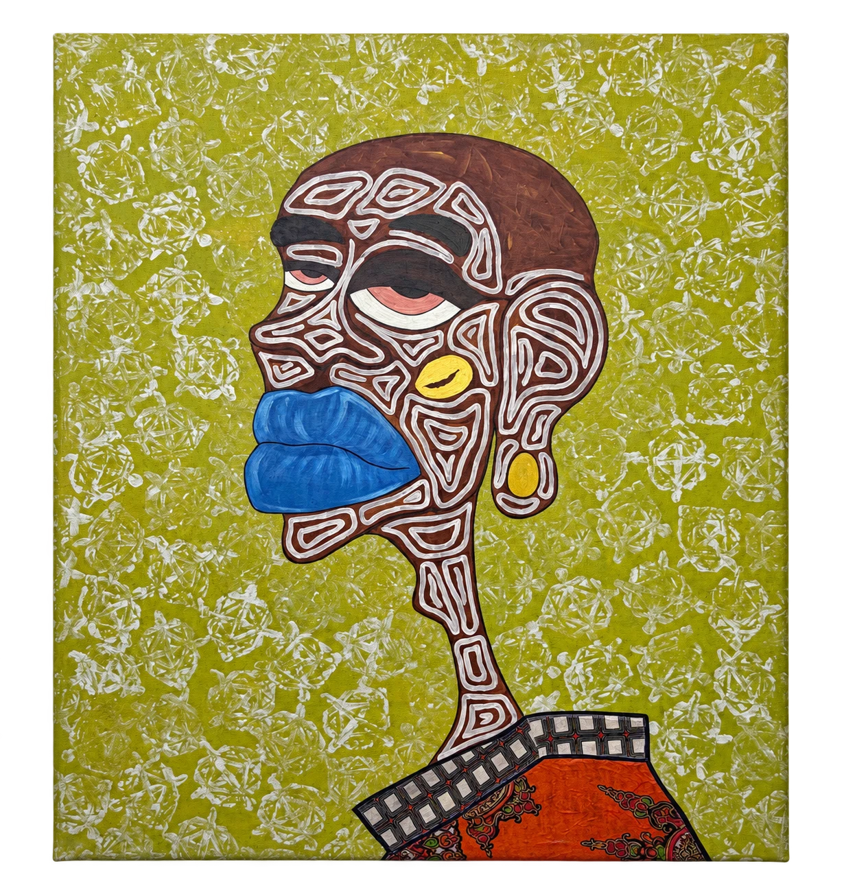 Collection photograph: profile with blue lips.