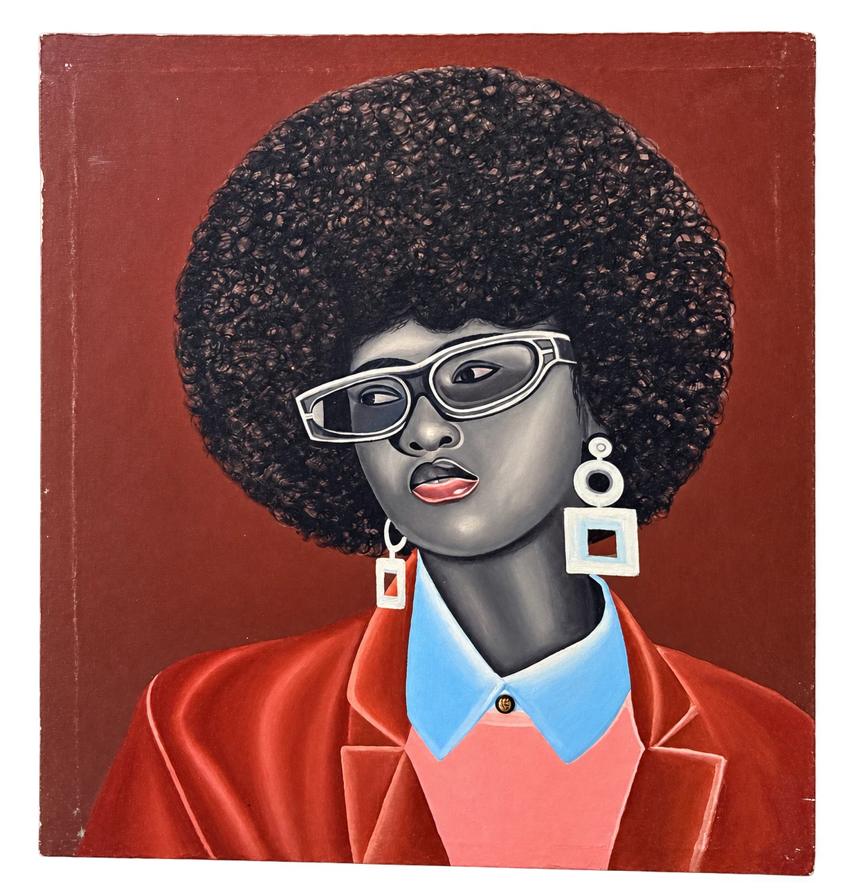 Collection photograph: portrait with white glasses.