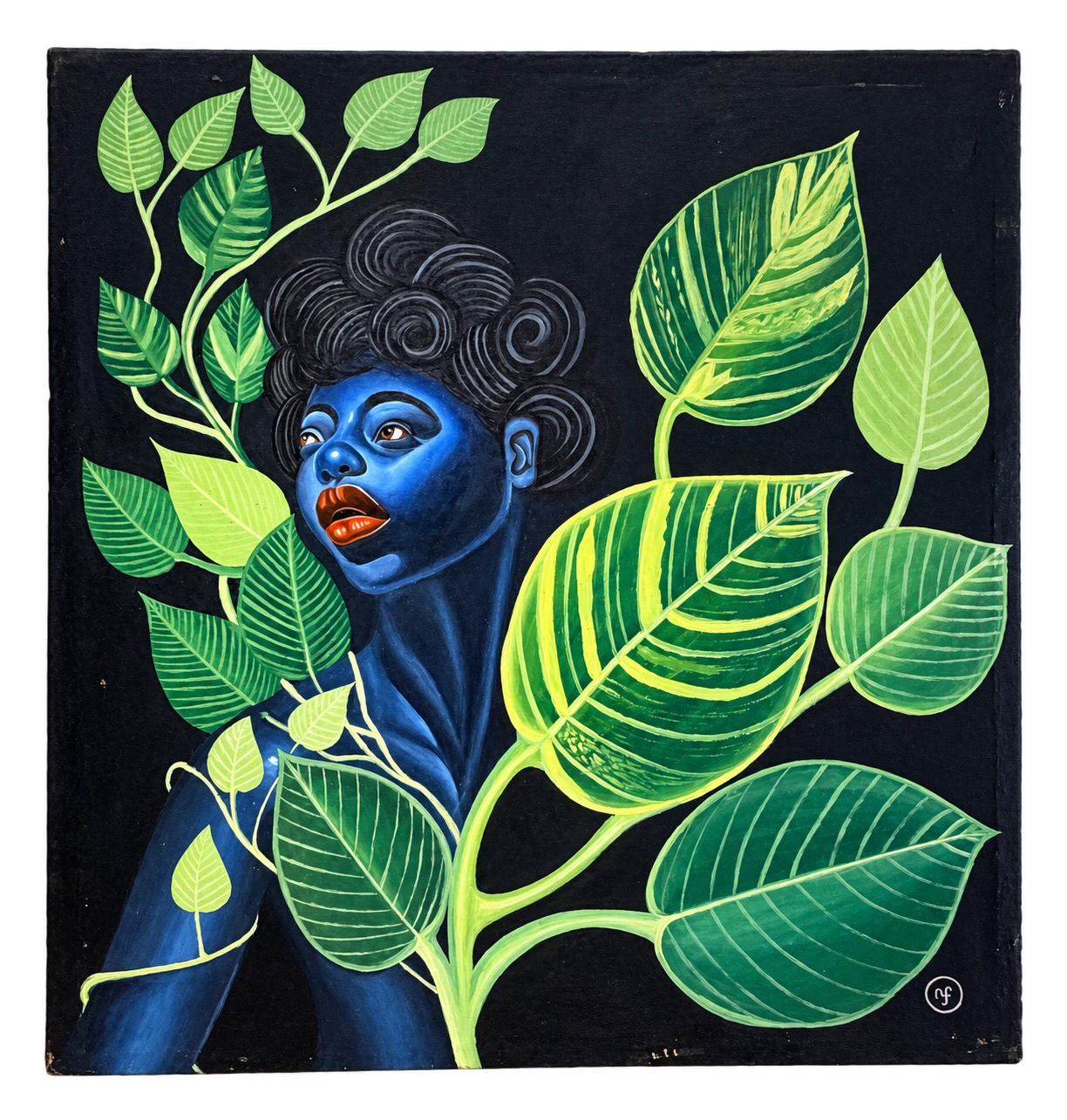 Collection photograph: portrait among leaves.