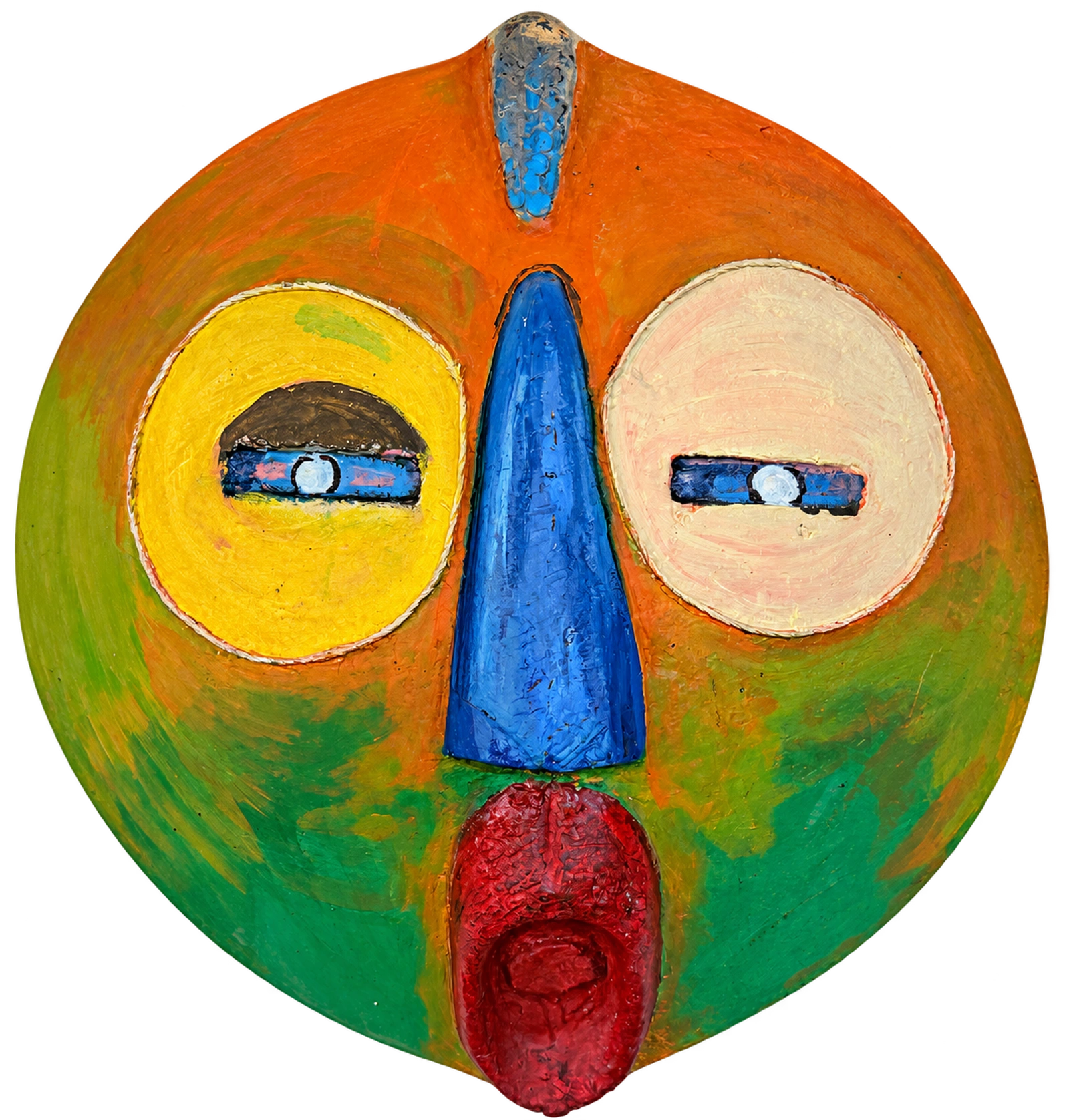 Collection photograph: the orange and green mask.